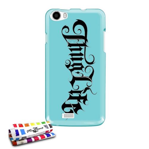 Coque Case Wiko Lenny Thug Life 2 Contour Bleu Silicone Souple (Tpu)