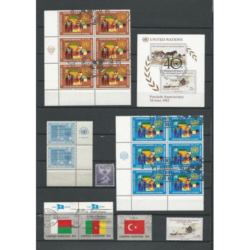Nations Unies - Lots Timbres Divers Et Blocs.