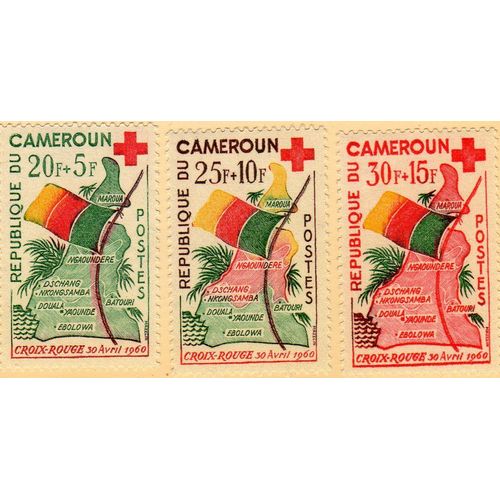Timbres-Poste Du Cameroun (Au Profit De La Croix Rouge)