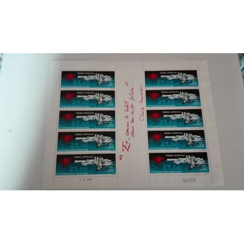 Taaf - 1982 - Oeuvre Du Peintre Mathieu - N°78** Poste Aérienne En Feuille De 10