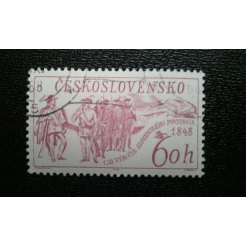 Timbre Tchécoslovaquie (Yt 1663 ) 1968 Soulèvement Slovaque 1848, 120ème Anniversaire