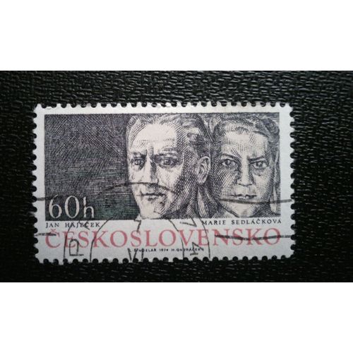 Timbre Tchécoslovaquie (Yt 2031 ) 1974 Jan Háje¿Ek Et Marie Sedlá¿Ková