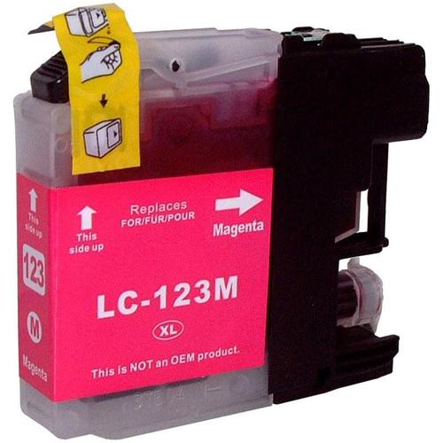 Cartouche d'encre BROTHER compatible LC-123 MAGENTA 14 ml.