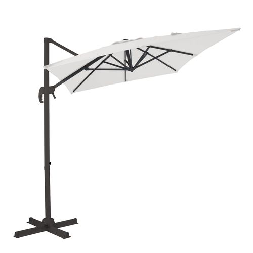 Axi Coco Parasol Déporté Gris/Beige - Parasol Déporté Rectangulaire 200x300 Cm - Parasol Pied Déporté, Structure Aluminium - Rotation 360 - Parasol Déporté Inclinable - Résistant Aux Uv
