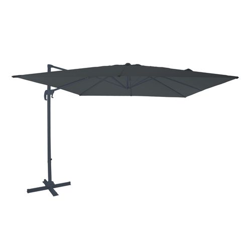 Axi Nima Parasol Déporté Gris/Anthracite - Parasol Déporté Rectangulaire 300x300 Cm - Parasol Pied Déporté, Structure Aluminium - Rotation 360 - Parasol Déporté Inclinable - Résistant Aux Uv