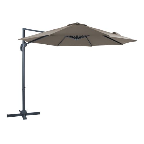 Axi Marisol Parasol Déporté Anthracite/Taupe - Parasol Déporté Rectangulaire Ø 300cm - Parasol Pied Déporté, Structure Aluminium - Rotation 360 - Parasol Déporté Inclinable - Résistant Aux Uv