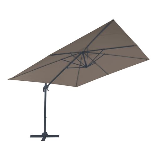 Axi Nima Parasol Déporté Gris/Taupe - Parasol Déporté Rectangulaire 300x300 Cm - Parasol Pied Déporté, Structure Aluminium - Rotation 360 - Parasol Déporté Inclinable - Résistant Aux Uv