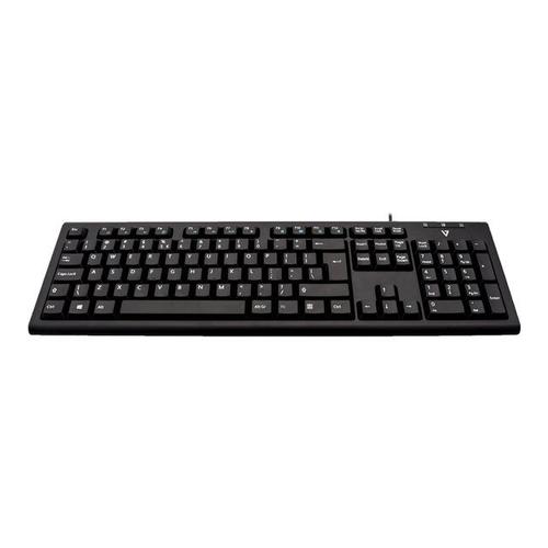 V7 KU200UK - Clavier - USB - R.-U. - noir