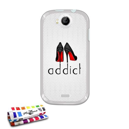 Coque Case Wiko Cink Peax Shoes Addict Contour Transparent Silicone Souple (Tpu)