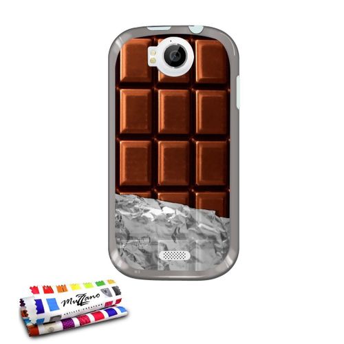 Coque Case Wiko Cink Peax Chocolat Contour Transparent Silicone Souple (Tpu)