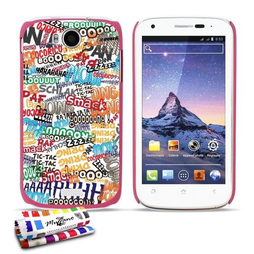 Coque Case Wiko Cink Peax Comics Contour Rose Silicone Rigide (Tpu)