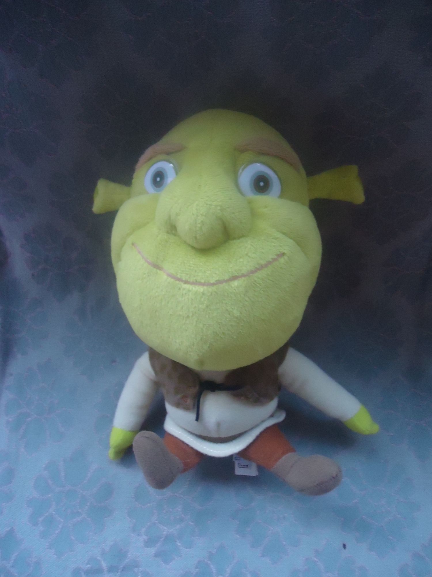 Neuf - Doudou Peluche Shrek 21/22 cms Big Headz DreamWorks assis