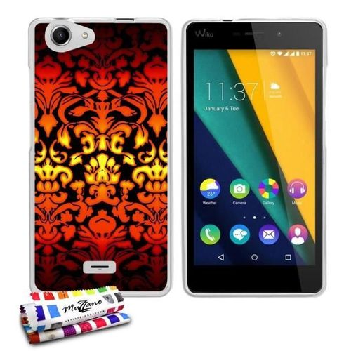 Coque Case Wiko Pulp Fab 4g Baroque Feu Contour Transparent Silicone Souple (Tpu)