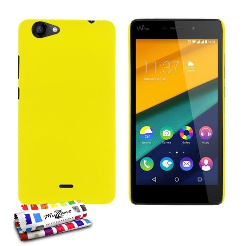 Coque Case Wiko Pulp Fab 4g Pearls Jaune Yellow Silicone Rigide (Tpu)