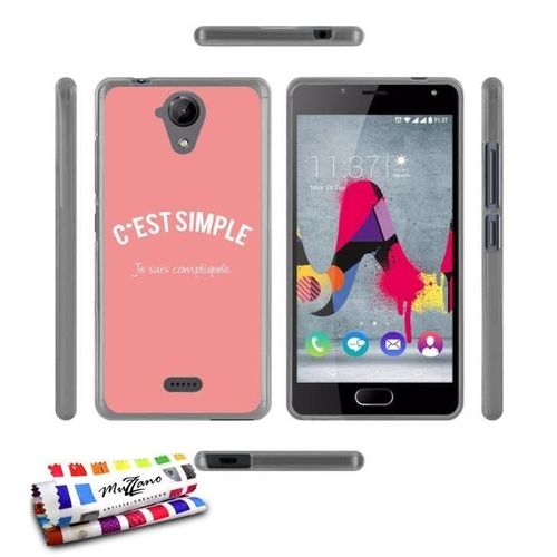 Coque Case Wiko U Feel Lite C'Est Compliquee Contour Transparent Silicone Rigide (Tpu)
