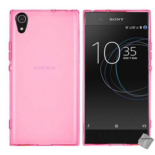 Housse Etui Coque Pochette Silicone Gel Fine Pour Sony Xperia Xa1 Plus + Film Ecran - Rose