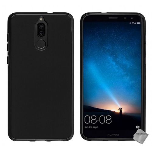 Housse Etui Coque Pochette Silicone Gel Fine Pour Huawei Mate 10 Lite + Verre Trempe - Noir
