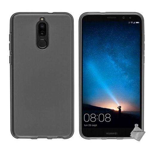 Housse Etui Coque Pochette Silicone Gel Fine Pour Huawei Mate 10 Lite + Verre Trempe - Gris