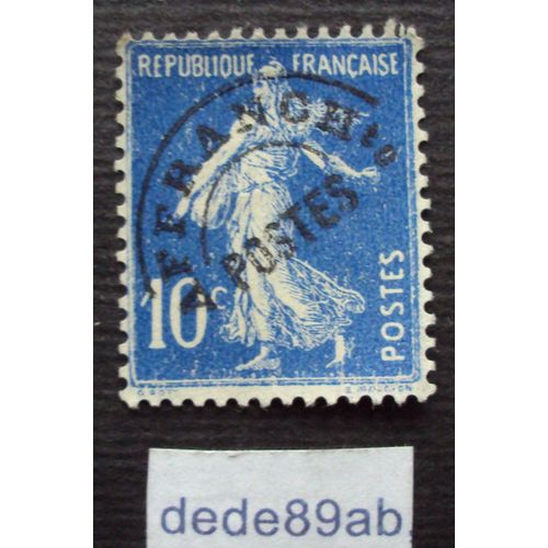 France.. Semeuse De Roty 10c Préoblitéré Bleu Outremer Fond Plein Sans Sol 1932 . Oblitéré Used Stamp