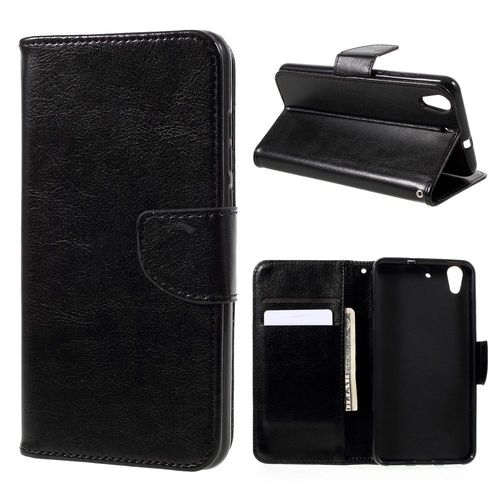 Etui Type Portefeuille Noir Huawei Y6-2 Rabat Latéral Articulé Fonction Stand