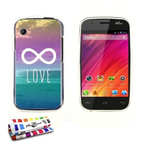 Coque Case Wiko Ozzy Infinity Love Contour Transparent Silicone Souple (Tpu)