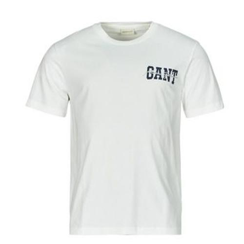 T-Shirt Gant Arch Script Ss T-Shirt Blanc