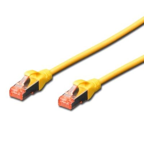 Câble Rj45 droit cat6 blindé 20m Jaune Connectland