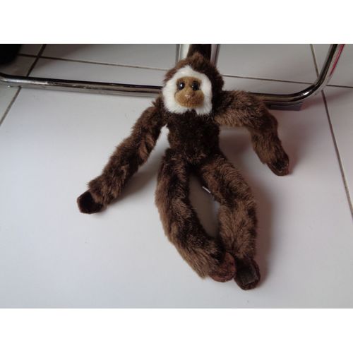 Peluche Doudou Singe Marron Chocolat Longs Membres Cmp 31 Cm