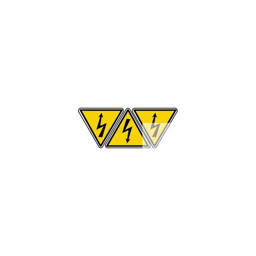 Danger Électrique (3 Fois 5x4.5cm) - Sticker/Autocollant