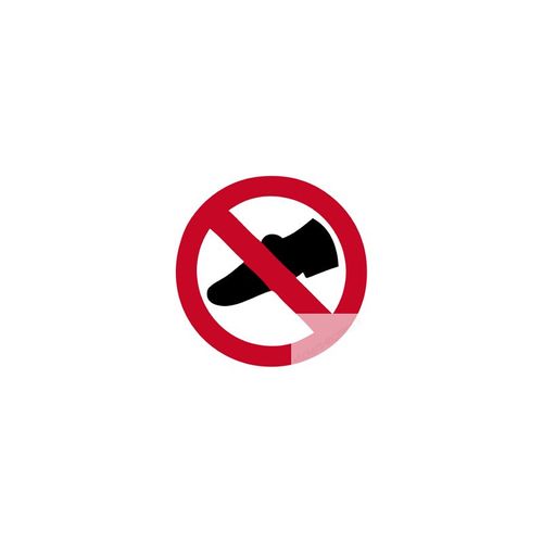 Sticker Autocollant Pictogramme Chaussures Interdites cm Rakuten