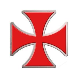 Patch ecusson brode backpack drapeau croix de jerusalem templier croisade blanc 