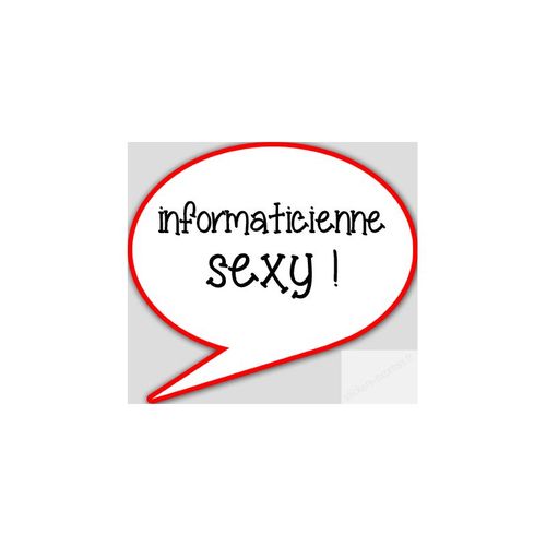 Secrétaire Sexy - 10x9cm - Sticker/Autocollant