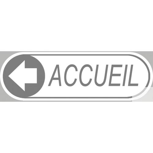 Accueil Blanc Directionnel Gauche (19x6cm) - Sticker/Autocollant