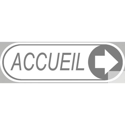 Accueil Blanc Directionnel Droite (19x6cm) - Sticker/Autocollant