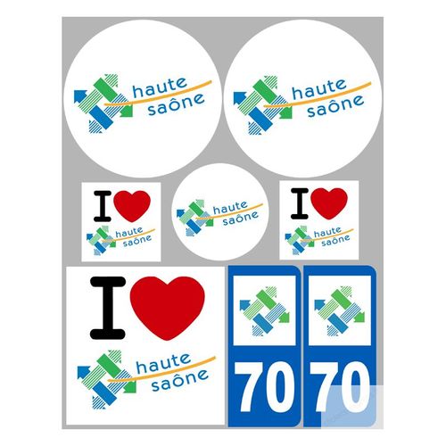 Haute Saône (8 Autocollants Variés) - Sticker/Autocollant