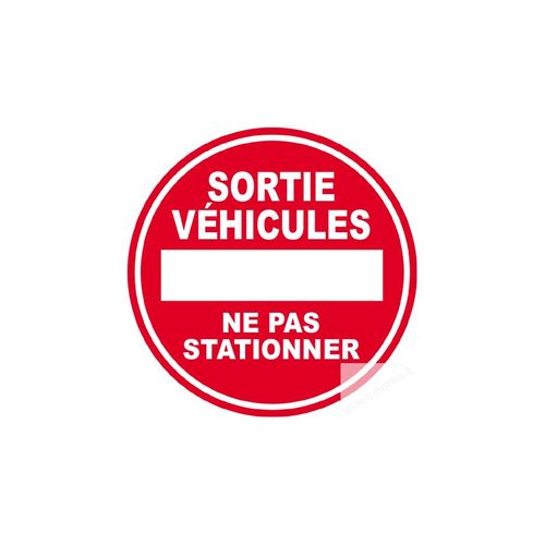 Sortie De Vehicules Ne Pas Stationner - 15cm - Sticker/Autocollant