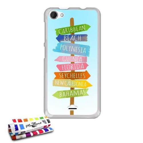 Coque Case Wiko Jimmy Beach Signs Contour Transparent Silicone Souple (Tpu)