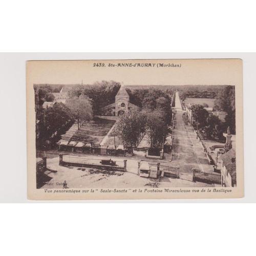 Cp Saint Anne D'auray Bretagne Morbihan Fontaine Miraculeuse Et Basilique Vue Pnoramique