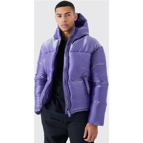 Doudoune Métallisée En Nylon Homme - Violet - Xs, Violet