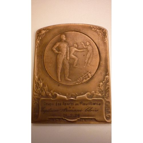 Médaille Coupe Des Sports En Mauritanie, Attribuée 1928