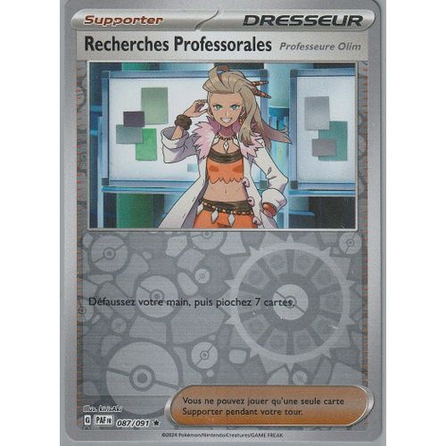 Carte Pokémon - Recherches Professorales - 087/091 - Holo-Reverse - Ev4,5 Destinée De Paldea Sous Sleeve - Choupine50