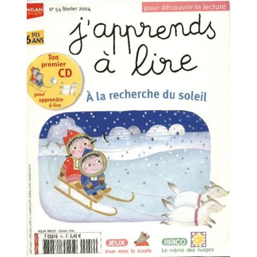 J'apprends A Lire N° 54 : A La Recherche Du Soleil