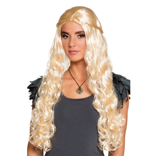 Perruque Longue Blonde Avec Petites Tresses Femme Taille Unique