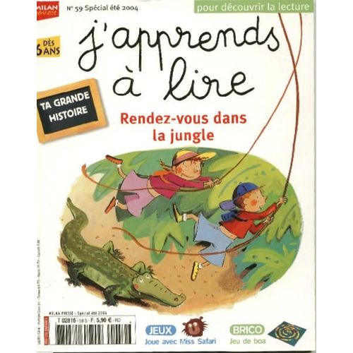 J'apprends A Lire N° 59 : Rendez-Vous Dans La Jungle