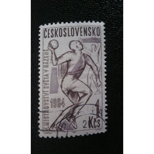 Timbre Tchécoslovaquie (Yt 1320 ) 1964 Championnats Du Monde De Basketball , Prague 1964