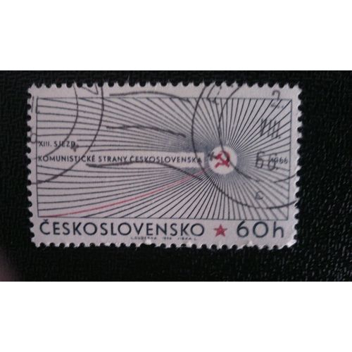 Timbre Tchécoslovaquie (Yt 1490 ) 1966 Parti Communiste Tchécoslovaque, 13ème Congrès