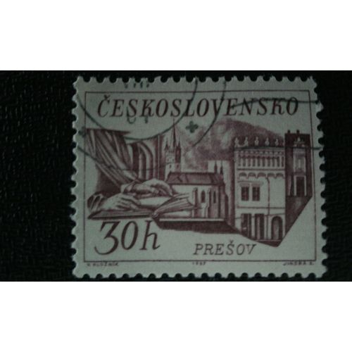 Timbre Tchécoslovaquie (Yt 1579 ) 1967 PreOv Châteaux, Paysages Et Villes