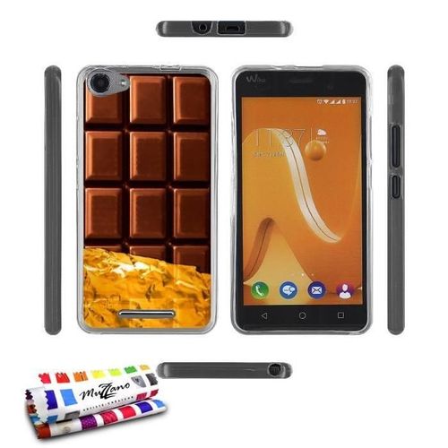 Coque Case Wiko Jerry Chocolat Contour Transparent Silicone Souple (Tpu)