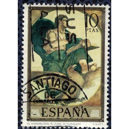 Espagne 1974 Oblitéré Used Apôtre Saint Jean Évangéliste Peinture De Eduardo Rosales Su