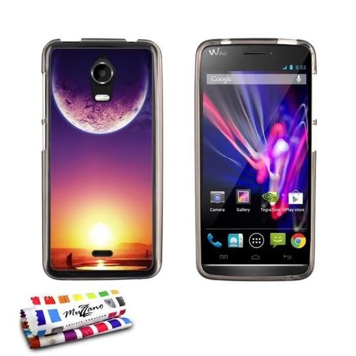 Coque Case Wiko Wax Crepuscule Contour Gris Silicone Souple (Tpu)